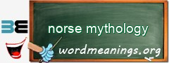 WordMeaning blackboard for norse mythology